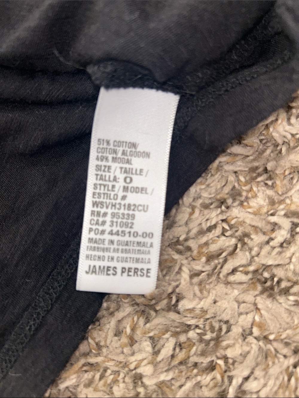 James Perse Black Scoop Neck Short Sleeve Tee Shirt - Women’s 0 - Picture 3 of 4